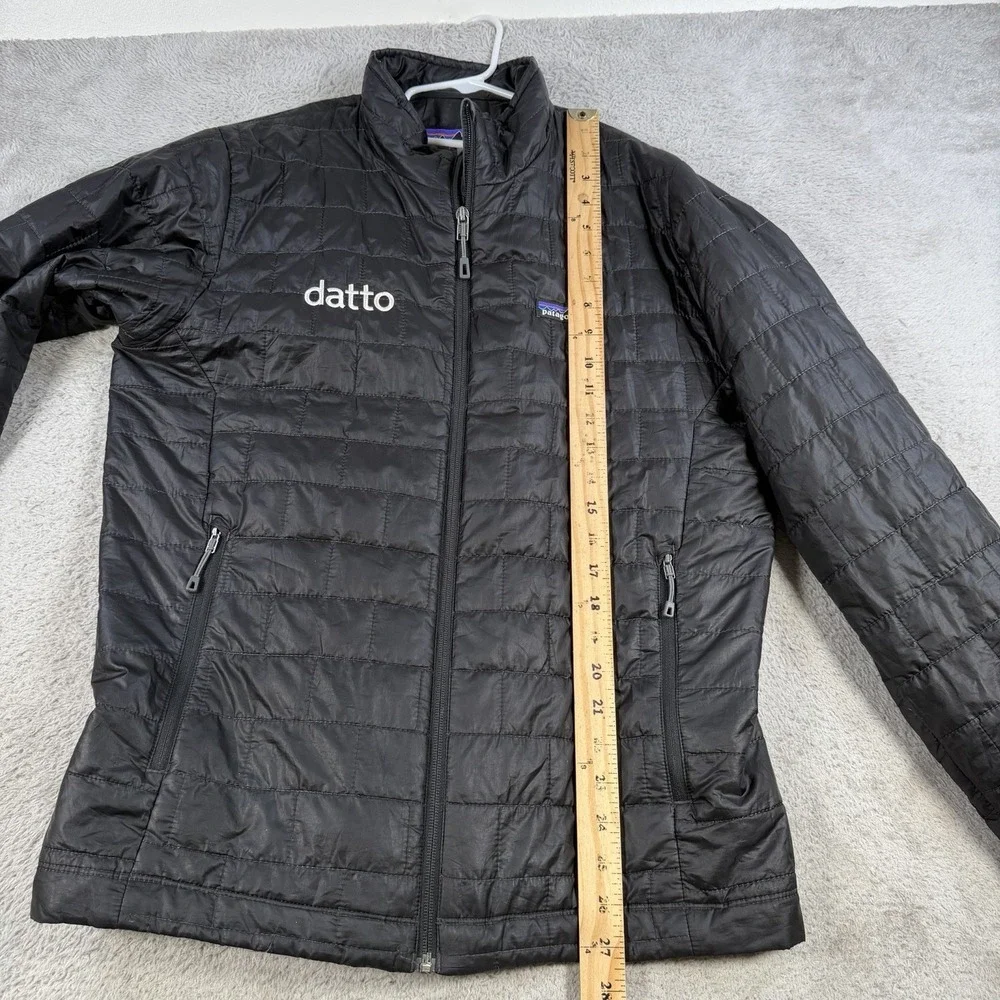 Patagonia Jacket Mens Medium Black Nano Puff Primaloft Insulated Full Zip
